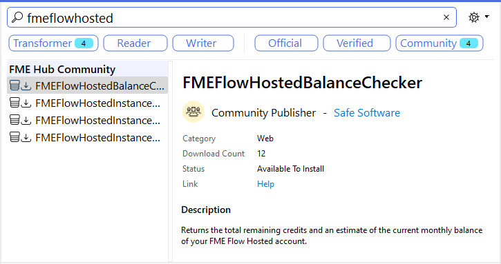 FME Flow Hosted transformers in Quick Add